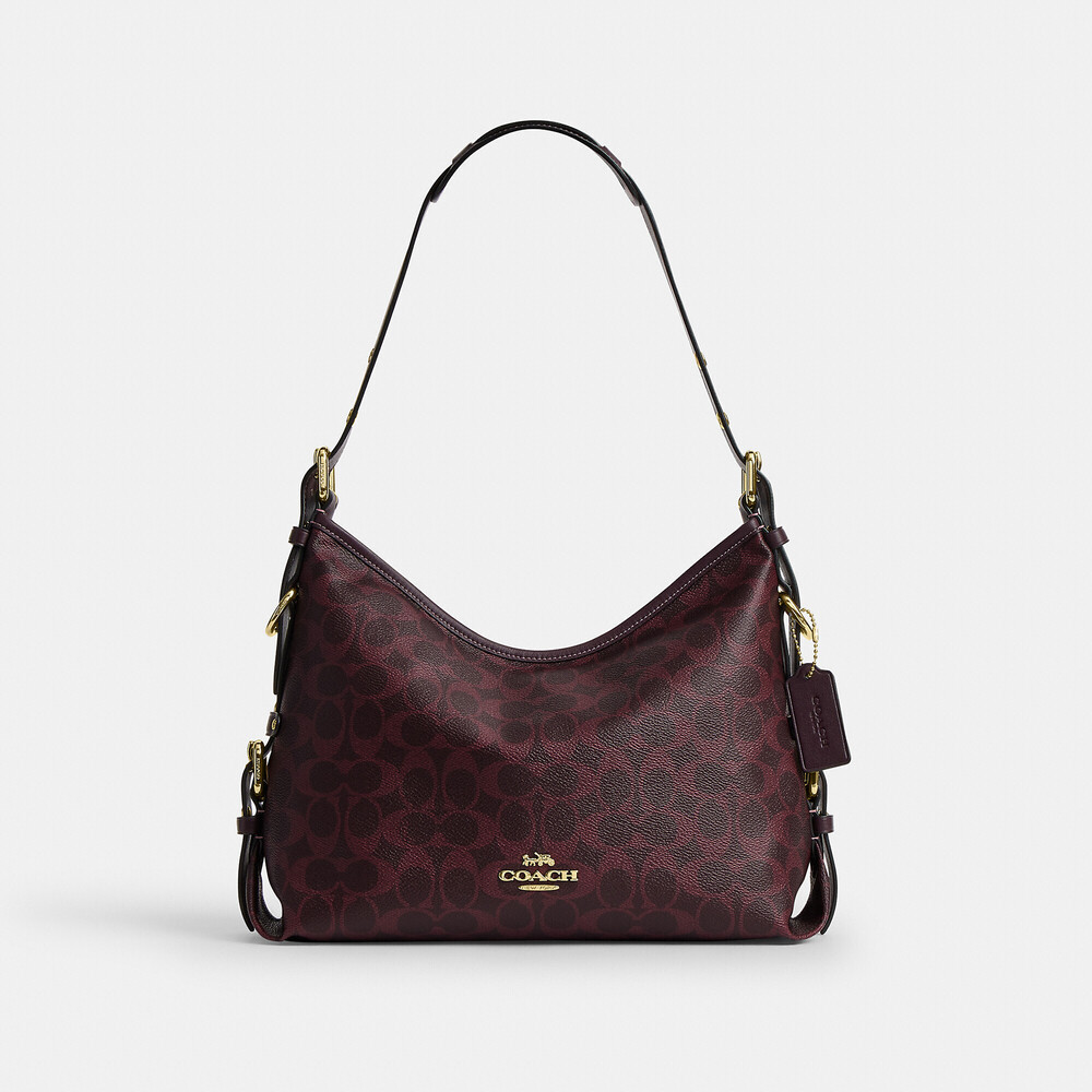 Coach Outlet Laurel Shoulder Bag With Buckles In Signature Canvas